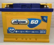 Аккумулятор AKOM- 6CT-60 VL евро. зал. (о.п.)