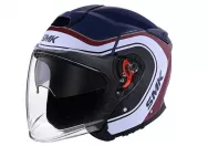 Мотошлем открытый SMK GTJ LIBERO, белый/бордовый/синий (L)
