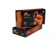 Перчатки JETA PRO JSN NATRIX нескользящие нитриловые, оранжевые, размер М