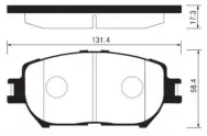 Колодки тормозные передние SANGSIN BRAKE SP2037 Toyota Camry 30 Mark 2001-2006