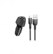 Адаптер BOROFONE BZ31A  2USB 3.0A/черный/ c проводом USB+Type-C