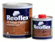Комплект REOFLEX RX F-06 грунт 4+1 акриловый (0,8л) + отвердитель RX H-11 (0,2л) /красный/