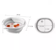 Таз складной силиконовый овальный 10L /серый/