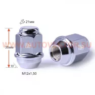 Гайка M12X1,50Х35 конус с выступом21 ключ для а/м HYUNDAI метал поясок 