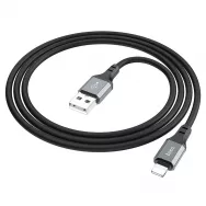 Кабель HOCO X86 USB+Apple /черный/