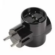 Разветвитель 3гн. б/з круглый черный 16A 250B Smartbuy SBE-16-A06-3z