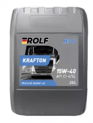 Масло моторное минеральное ROLF KRAFTON M5 U SAE 15W40 API CI-4/SL 20л (пластик)*
