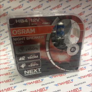 Лампа галогенная Osram EUROBOX HB4 12V 51W 9006NL-HCB P22d NIGHT BREAKER LASER +150%