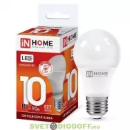 Лампа светодиодная LED-A60-VC 10Вт 230В 3000К 900Лм E27 IN HOME 016.5042