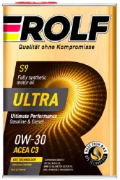 Масло моторное синтетическое ROLF ULTRA 0W30 ACEA C3 API SP 1л