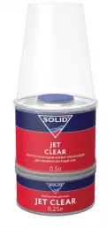 Комплект SOLID лак 323.0750 JET CLEAR (0,5л) + отвердитель SOLID JET CLEAR (0,25л) 