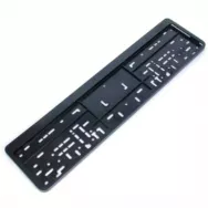 Рамка для номера автомобиля 112/3-STD-ч с защелкой без надписи /черный/