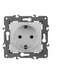 Розетка 1гн 2Р+Е Schuko, 16AX-250B,белый Эра 12-2101-01