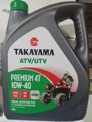 Масло моторное полусинтетическое TAKAYAMA ATV/UTV Premium 4T ESTER 10W40 SM JASO MA-2 4 л