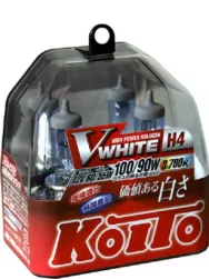 Лампы галогенные Koito Whitebeam H4 12V 60/55W P0746W (100/90W) (компл. 2шт)