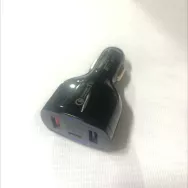 Адаптер автомобильный BK-354 2USB+Type-C 7A (быстрая зарядка) /черный/