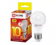 Лампа светодиодная LED-A60-VC 10Вт 230В 4000К 900Лм E27 IN HOME 016.5043