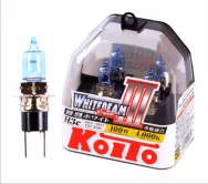 Лампы галогенные Koito Whitebeam H3с 12V 55W P0753W (100W) (компл. 2шт)