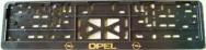 Рамка для номера авто 112/1-STD пластик рельеф с надписью и логотипом "OPEL"