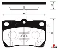 Колодки тормозные задние Sangsin Brake SP2083