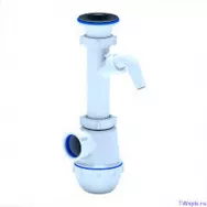 Сифон АНИ Грот 1 1/2"х40,без перелива, 40х40 с отв. для стир. машины (A 2010) 4844