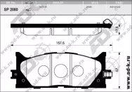 Колодки тормозные дисковые передние Sangsin Brake SP2080