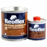 Комплект REOFLEX грунт RX F-01 "прямо-на-металл" 4+1 (0,8л) + отвердитель RX H-11 (0,2л) /черный/