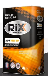 Масло моторное полусинтетическое RIXX MP X 10W40 SL/CF A3/B4 (4л) ж/б 
