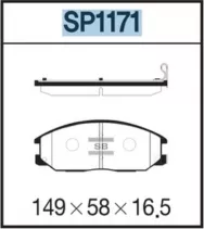 Колодки тормозные дисковые передние SANGSIN BRAKE SP1171