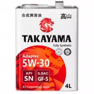 Масло моторное синтетическое TAKAYAMA Adaptec SAE 5W30 GF-6A SP (Ж/Б) 4л*