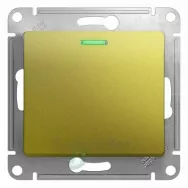 Выключатель GLOSSA 1-клавишный с подсветкой,сх.1а,10AX, механизм, желтый