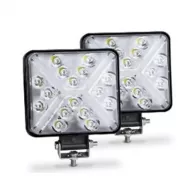 Фара светодиодная OFF-Road 9-36V 16LED 48W 28мм SQ/AL X-stile, двухцветная: бело-желтая