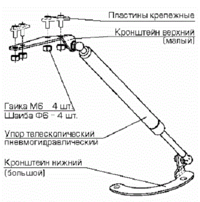 Газовый упор капота Ваз 2113, 2114, 2115