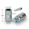 Гайка открытая M12X1,25Х38 конус 10 лучевая звезда ключ с носиком D8