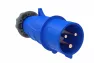 Вилка переносная IEK MAGNUM ССИ-013 16А-6ч/200-250В 2Р/РЕ IP44, синяя