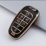 Силиконовый чехол для ключа зажигания hyundai (Gold Black) 12345KIA9