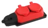 Колодка каучуковая с/з 2гн 16A IP44 красная K-2e-RED-IP44 ЭРА 