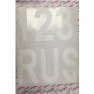 Наклейка "123RUS" (регион) 25х30см /белый/