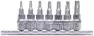 Набор головок вставка АвтоDело TORX TS10-TS40 (DR1/4"; 7пр; 5 лучей; планка) 39838