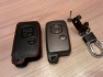 Кожаный чехол для ключа (3 КНОПКИ) Toyota Corolla, Camry, Rav4, Highlander, Land Cruiser Prado