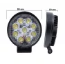Фонарь светодиодный TORINO G0006-mini 9LED 7,5W круглый тонкий (12/24W) 84*84*19мм