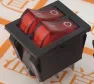 Переключатель KCD8-212N KCD2R on/off 15A/250V красный