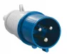 Вилка переносная силовая REXANT ССИ-023 2Р/РЕ 32А 220В IP44 SQ0601-0004, синяя, белая