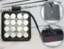 Фонарь светодиодный (вспышка ФСО) 16LED 48W 10,5*10,5*2см со стробоскопом