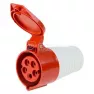 Розетка переносная силовая REXANT ССИ 214 3Р/РЕ 16А 380В IP44 SQ0603-0011, белая, синяя