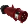 Вилка переносная IEK MAGNUM ССИ-024 32А-6ч/380-415В 3Р/РЕ IP44, бордовая