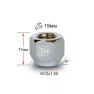 Гайка открытая M12X1,50Х17 конус 19 ключ