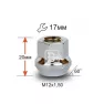 Гайка открытая M12X1,50Х20 конус 17 ключ с юбкой 