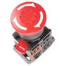 Кнопка AE-22 "Грибок" с фиксацией красный d22мм 230В 1з+1р TDM