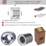 Пламегаситель коллекторный CBD. PLIN151 Диаметр трубы 57 Длина 100 Диаметр бочонка 120